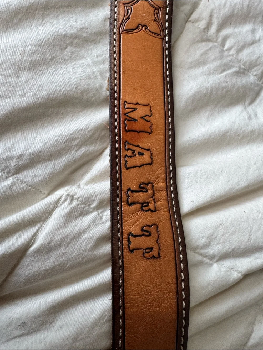 vintage zee series western leather belt with award design medals rodeo buckle ea